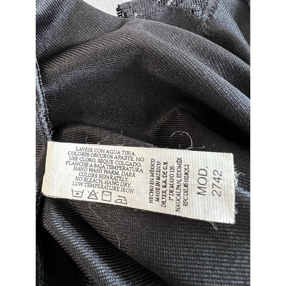 Vintage Ilusion Bodysuit Sleepwear Sz Medium Black Y2K Lace Women's - Picture 11 of 13